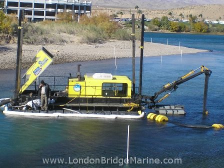 Commercial Dredging on the Colorado River in Bullhead City, Arizona