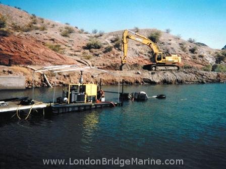 Commercial Dredging on the Colorado River, Cattail Cove, Lake Havasu